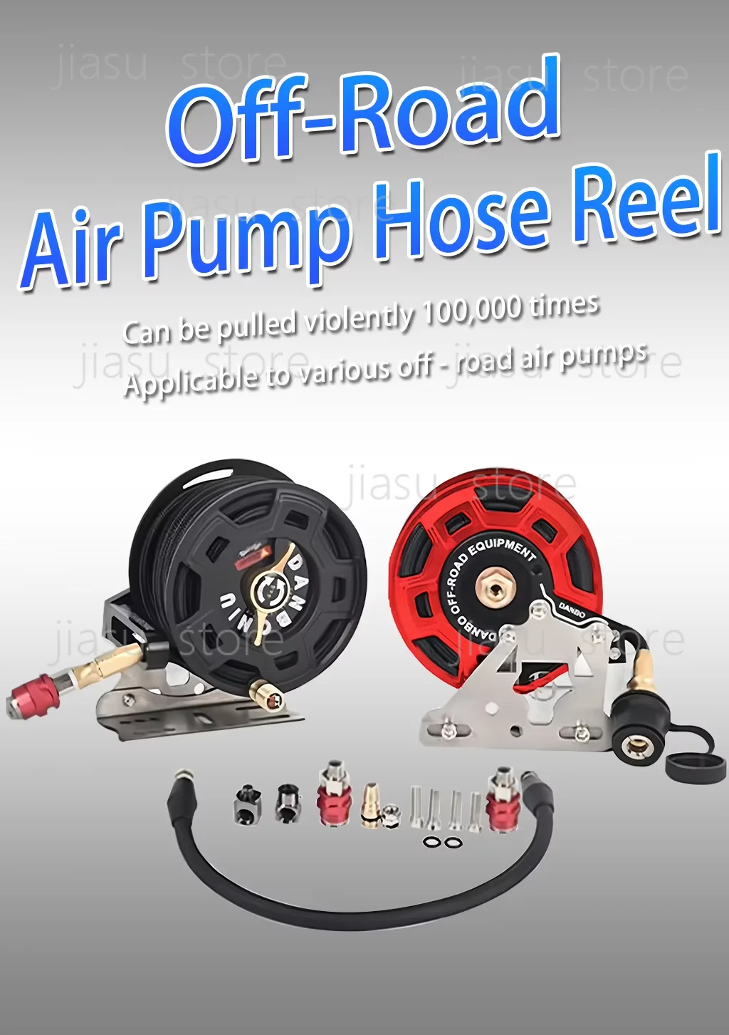 

Durable Off-Road Air Pump Hose Reel: Storage Solution for 4x4 Adventures