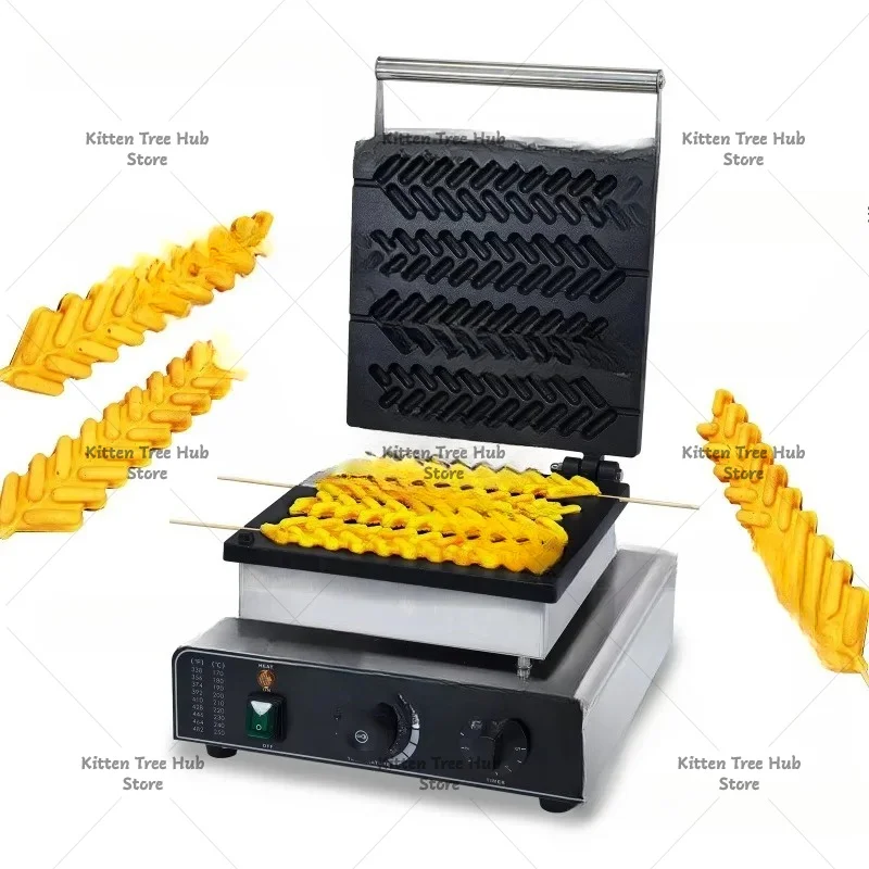 4-Piece Electric 110/220V Waffle Maker, with Mold Non-stick Snack Baking Temperature Adjustable