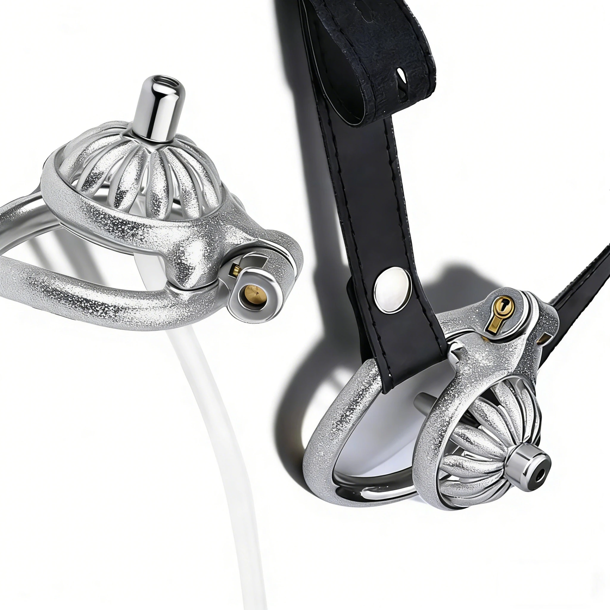 FRKO Sissy Metal Chastity Cage with Urethral Catheter CBT Chastity CB Lock Bondage Belt замок пенис Sex Tooys For Man Gay 18+