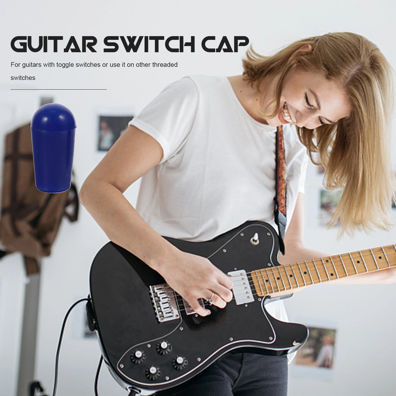 

10pcs Electric Guitar Potentiometer Toggle Tip Caps Metal Knob Hat For Bass 3 Way Guitar Accessories Replacement Parts