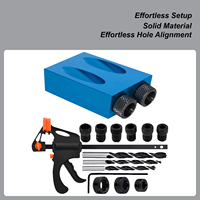 Pocket Hole Screw Jig 15 Degrees Dowel Drill Joinery Kit Carpenters Wood Woodwork Guides Joint Angle Locator Tool