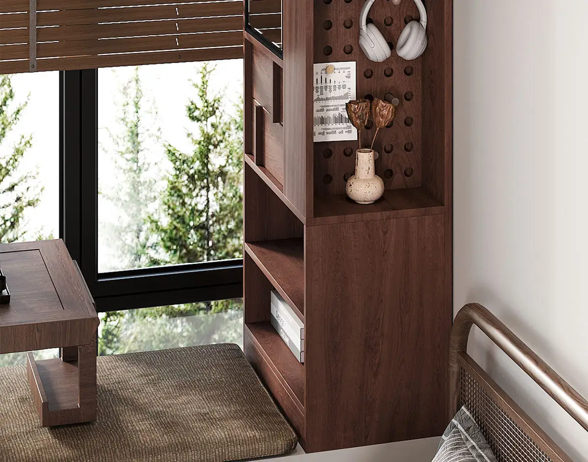 Picture 7: LMM medieval solid wood bay window storage cabinet balcony bedroom window sill corner cabinet