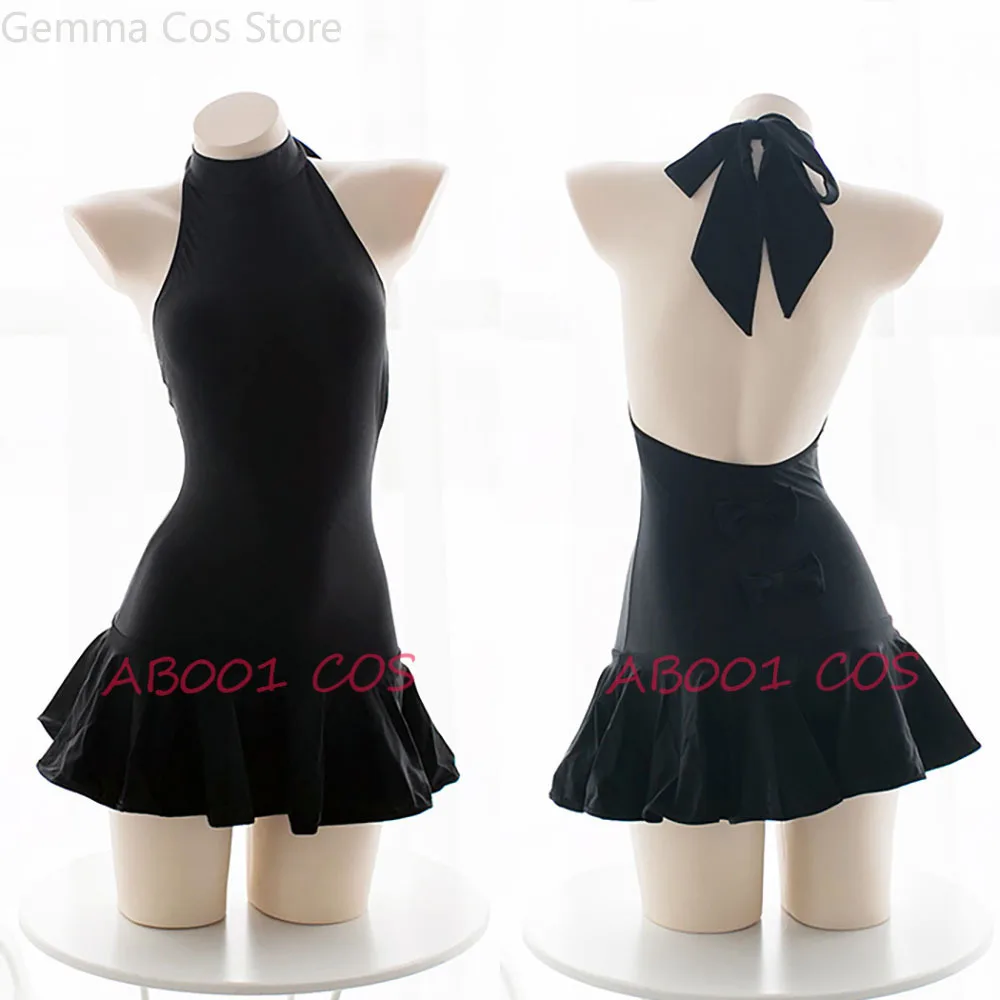 

Japanese Cos Saber Swimsuit Cosplay Fate Zero Stay Night Sukumizu Black Swimwear Sexy Tights Bodysuit Halloween Carnival Party