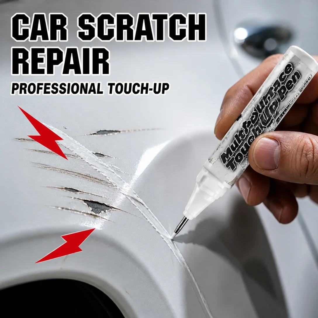 White Ink Car Touch Up Paint Pen 11.9cm*1.8cm Waterproof Scratch Repair Marker