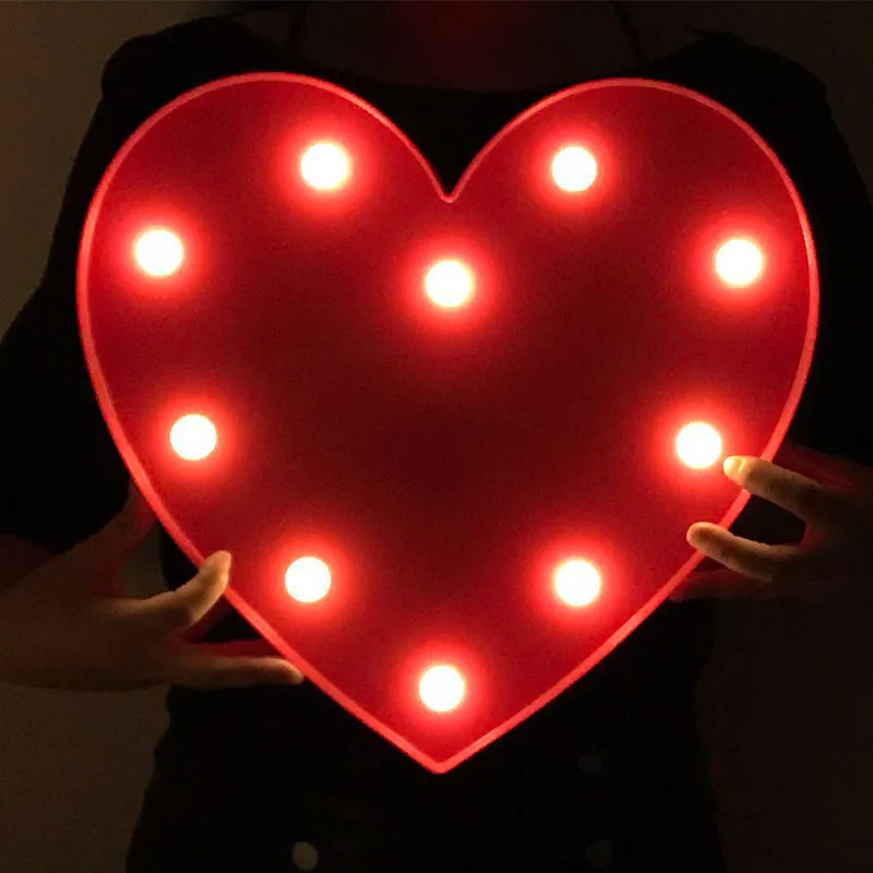 Love LED Night Lamp Romantic Valentine\'s Proposal 3D LOVE LED Letter Sign Night Light  Party Baby Bedroom Decoration