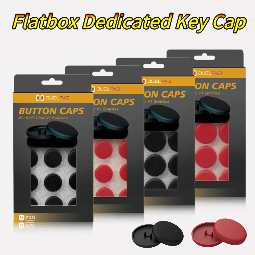 Flatbox Key Cap Duelpad Non-Slip Mini HitBox Arcade Fighting Grip Switch Epig Button Cover with Kailh Choc Low-profile Switch V1