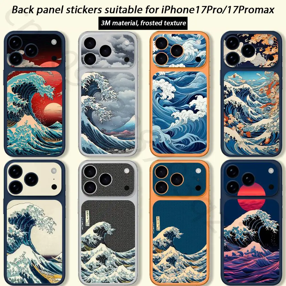 

Great Wave Kanagawa TICKET Decal Skin Wrap for iPhone 17 Pro/Pro max Protective Film for Back, Frame, Camera