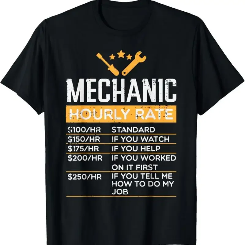 Mechanic Hourly Rate Funny Labor Rates Boys T Shirt