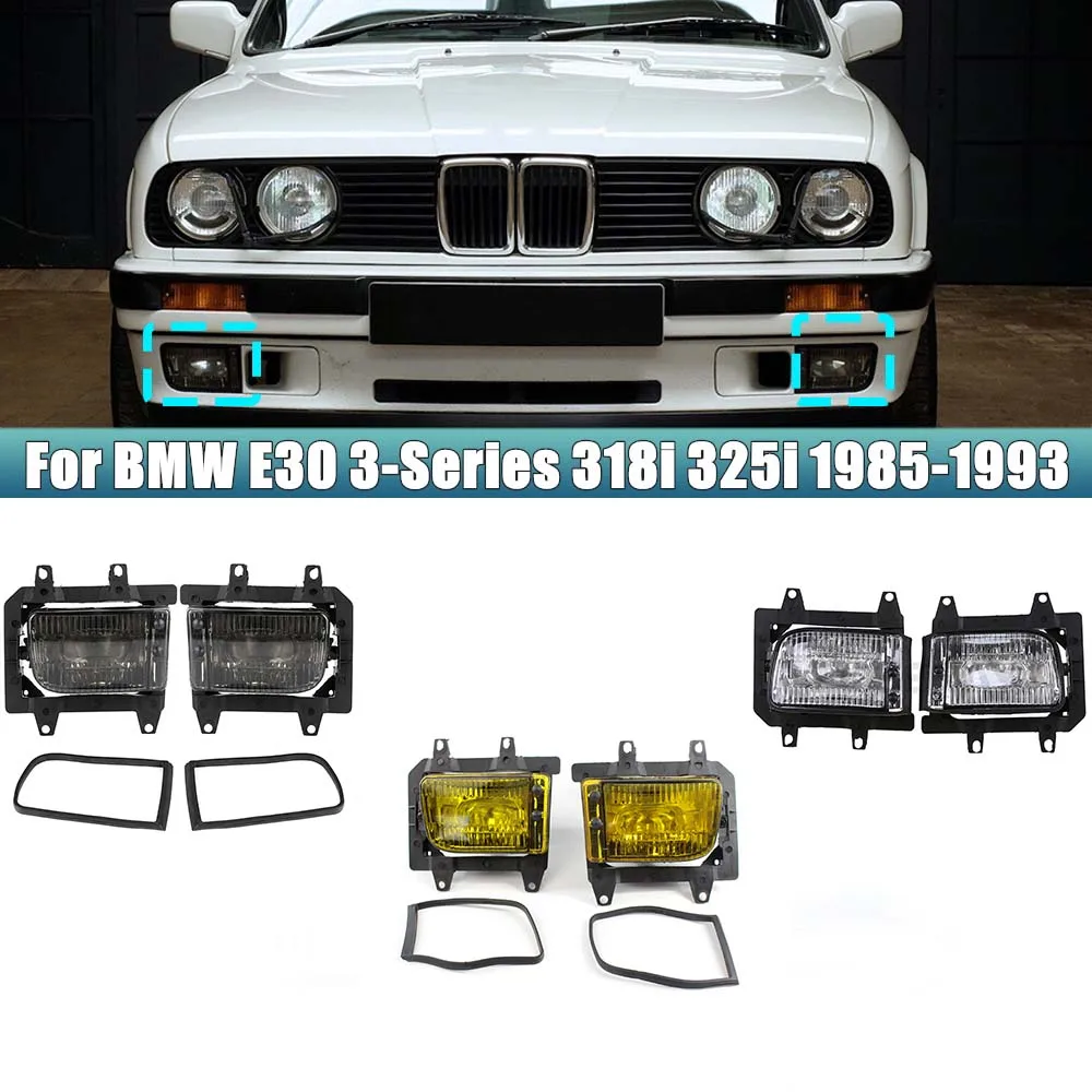 Front Bumper Fog Lights Lamp For BMW E30 318i 325i 1985 1986 1987 1988 1989 1990 1991 1992 1993 car light