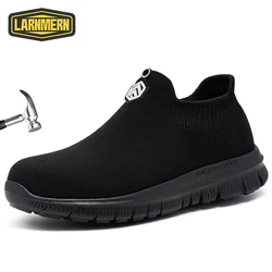 LARNMERN Work Safety Shoes Men Women Steel Toe Lightweight Slip On Breathable Non-slip Summer Shoes For Construct Safety Boots