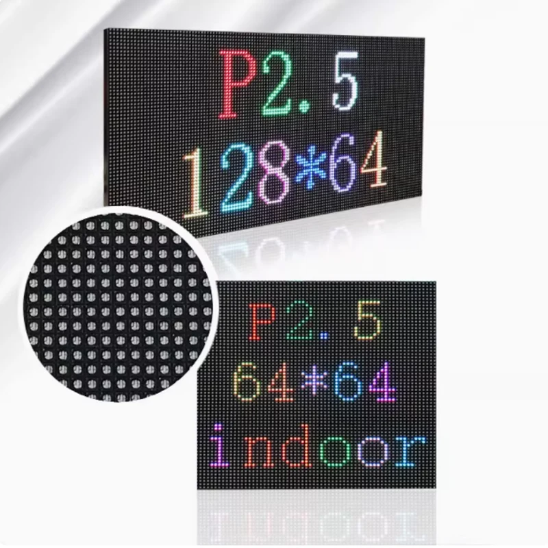 Indoor 320*160mm 128*64 pixels 1/32 Scan 3in1 SMD P2.5 Full color LED display panel module