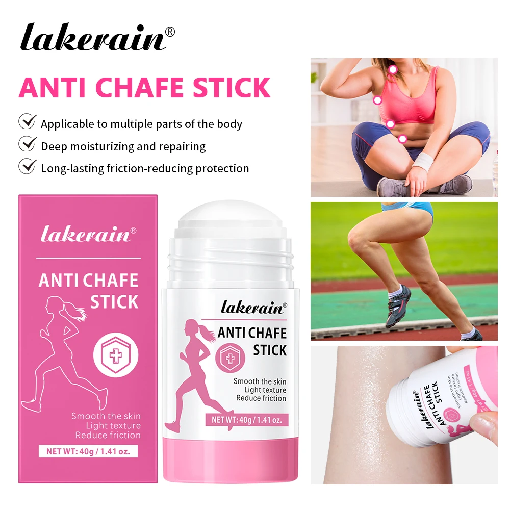 

Lakerain антифрикционная палочка для гладкой кожи, ежедневное питание, уменьшение трения бега, пятка, нижняя часть руки, бедра, кожа, анти-лопастная палочка