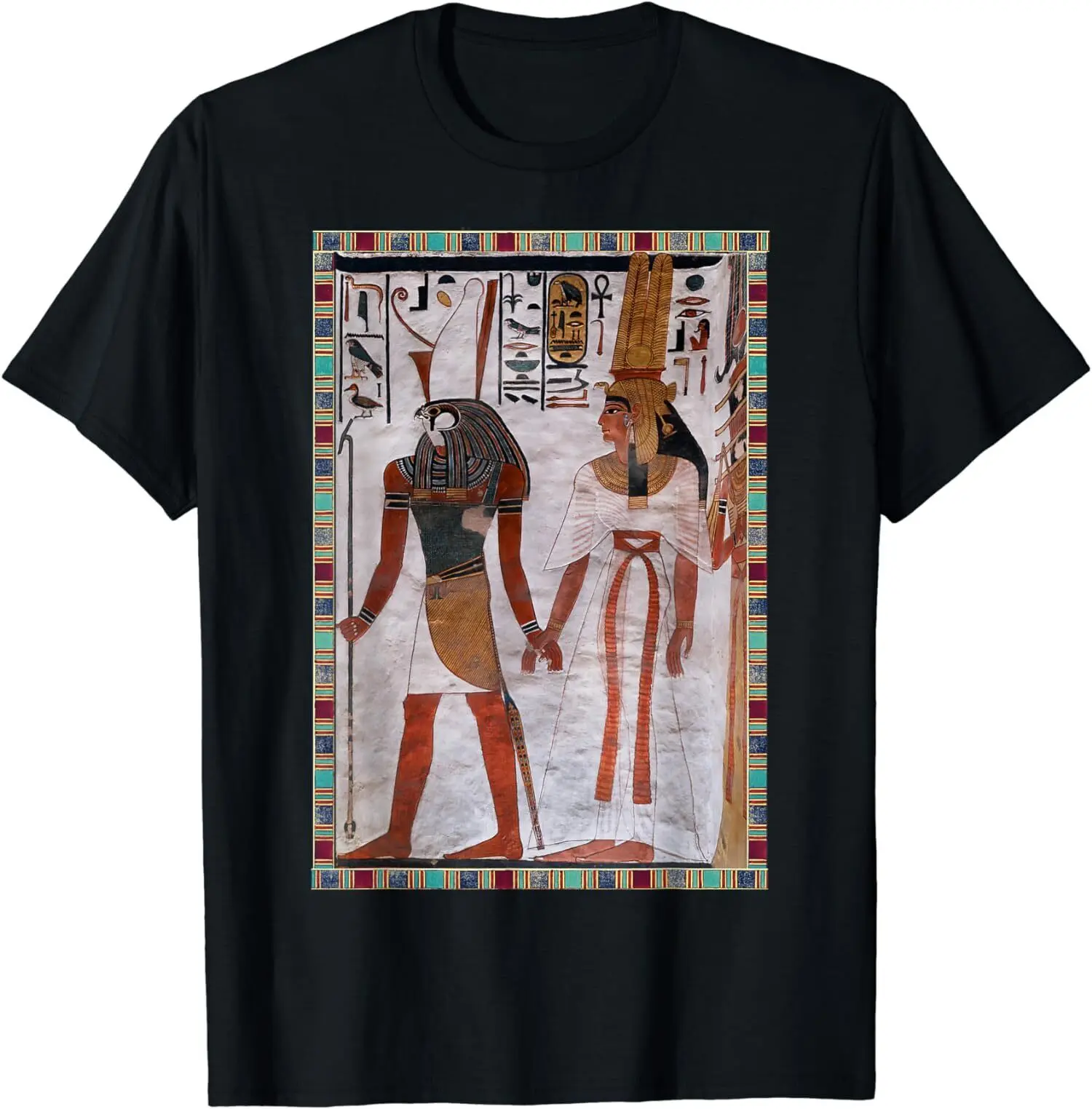 NEW LIMITED Ancient Kemet God Horus Queen Nefertari Egyptian T-Shirt S-3XL