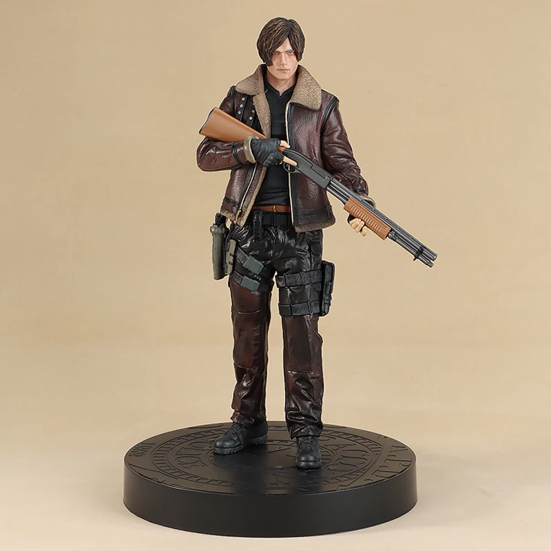 figurine-leon-s-kennedy-en-cuir-de-33-cm-figurine-d'anime-leon-collection-de-jouets-figurines-d'action-poupee-decoration-de-bureau-statue-en-pvc-jouets-cadeau
