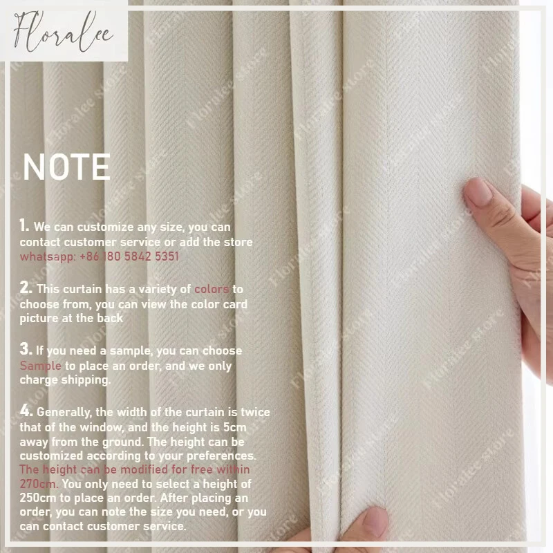 

New Herringbone Blackout Curtains for Living Room and Bedroom Thickened Chenille American Retro Simple High-end Sunshade Custom