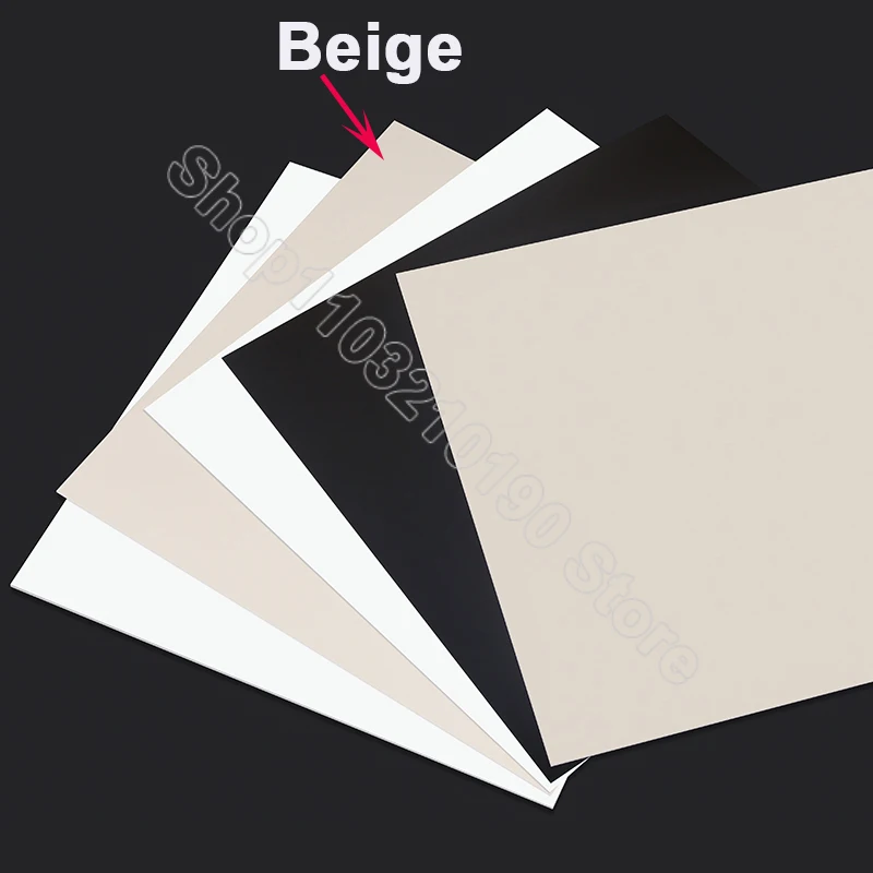 2-10Pcs PVC Plastic Sheet Hard Rigid Plate Board White Black Beige Plastic Sheet Model Making Material Pad Panel Thick 0.2-5mm