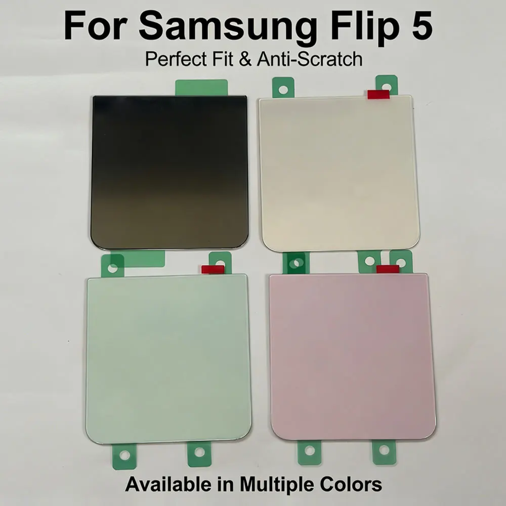 Tampa Traseira para Samsung Galaxy Z Flip5 SM-F7310 F731B F731U/N, Tampa da Bateria, Carcaça Traseira para Substituição do Vidro Traseiro Samsung