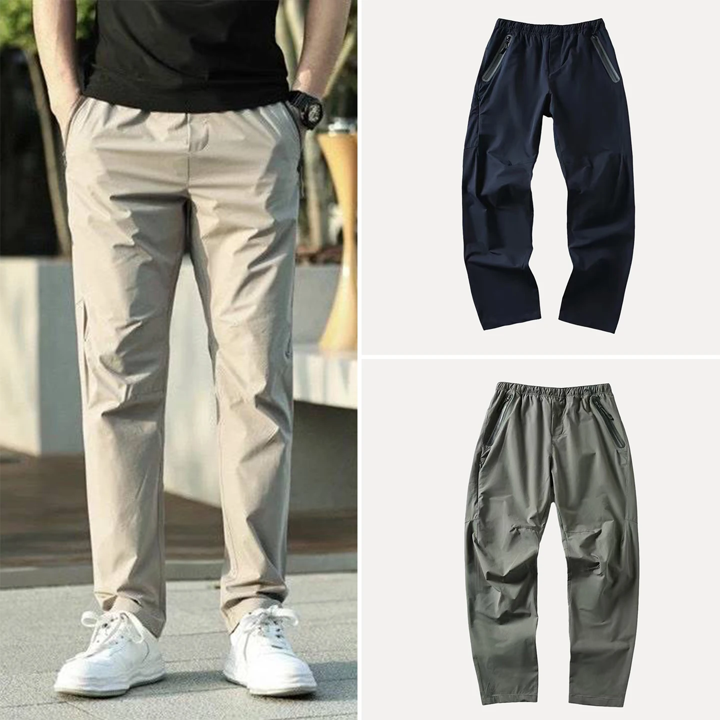 

Casual Outdoor Men's Pants 2025 Autumn New Sle Versatile Personali Daily Commuting Polyester Fiber Straight Leg Workwear