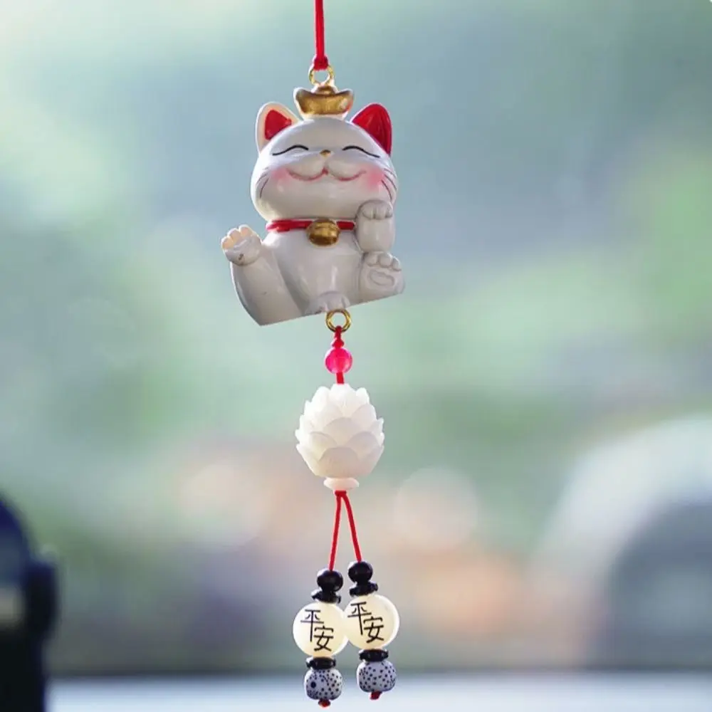 Gifts Japanese Lucky Cat Car Pendant Cute Creative Car Interior Accessories Blessing New Year Car Ornaments Home - Image 5