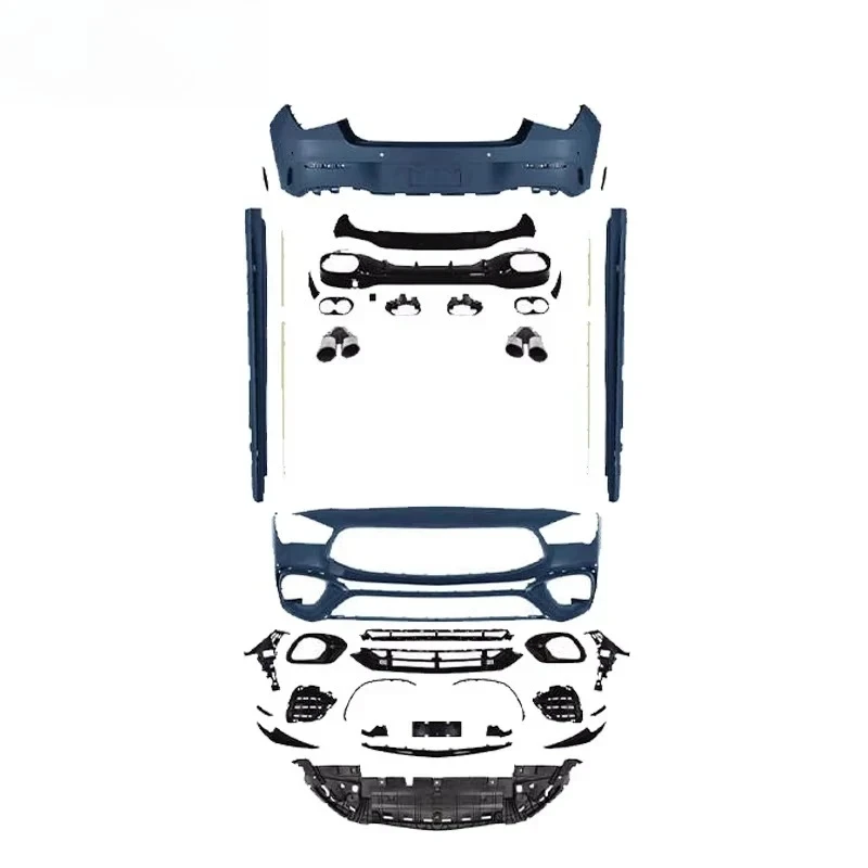 Prime % Fitment Bodykit CLA W118 Upgr To 45 Side Skirt Tail Grille Front Rear Bumper PP Material