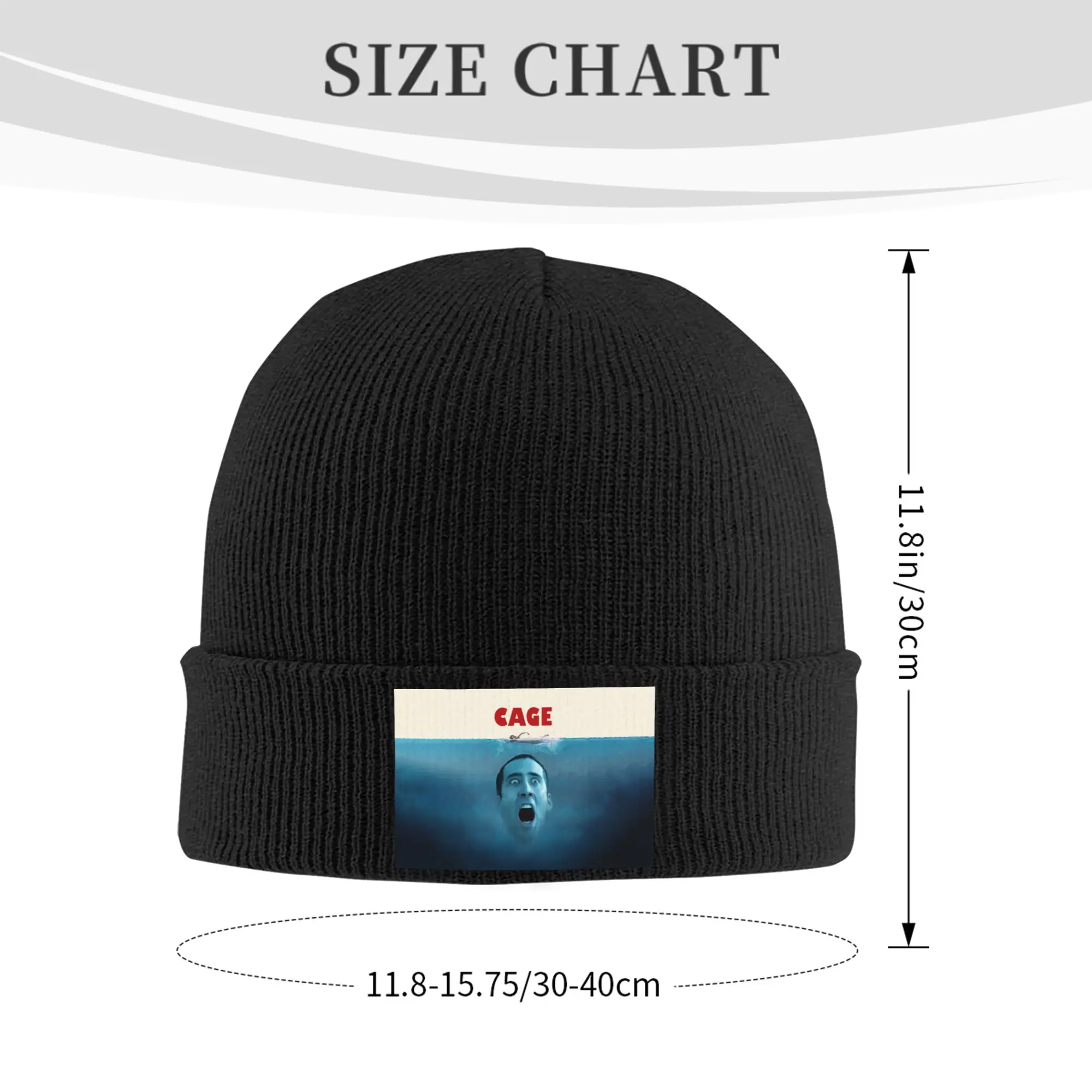 Custom Funny Nicolas Cage Meme Skullies Beanies Caps Streetwear Winter Warm Men Women Knit Hats Unisex Adult  Bonnet Hat