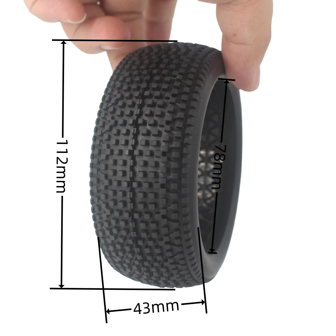 4pcs 1/8 Buggy Tires(Cube) Off-Road Tyre fits For 1/8 Car ARRMA TLR Team Corally Mugen Kyosho