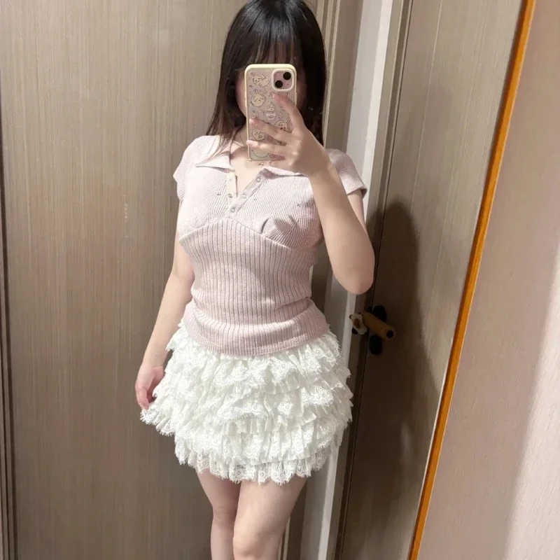 ตัวอักษรใหม่ถัก Ropa Mujer ญี่ปุ่นหวาน Roupas Casual All-Match เสื้อผ้าผู้หญิงฤดูร้อนฤดูใบไม้ร่วงเสื้อผ้า PURE Desire สไตล์เสื้อกันหนาว