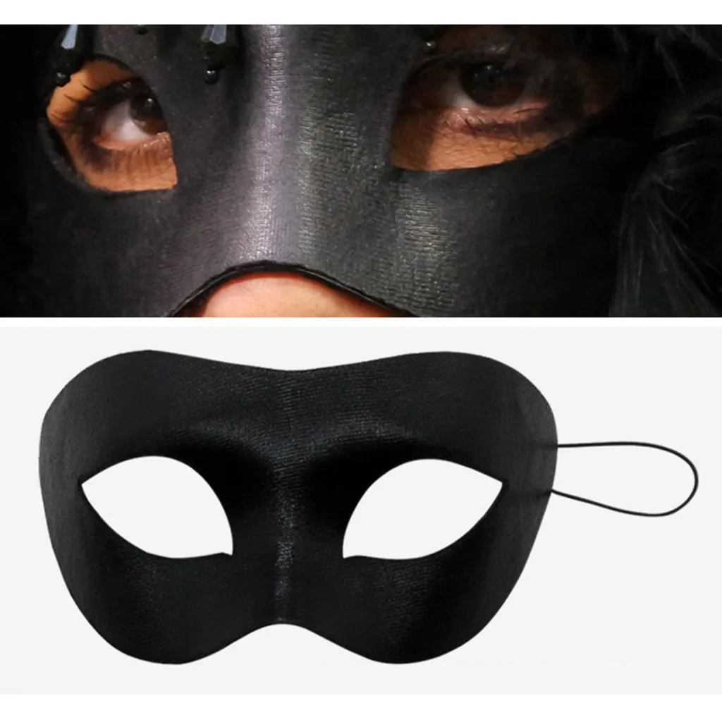 Halloween Masquerade Half Face Mask Unisex Solid-Color Masks Halloween Themed Party Mask Costume Ball Accessories