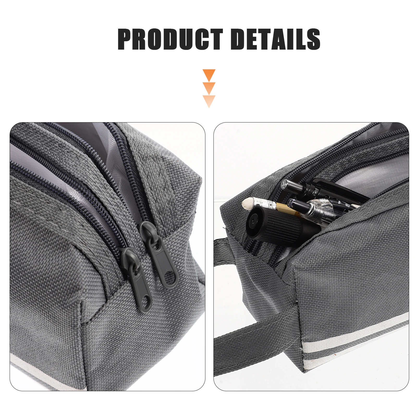 

Double-layer Pencil Bag Case Portable Pouch Large Capacity Storage Bags Pouches Zipper Oxford Cloth with Travel