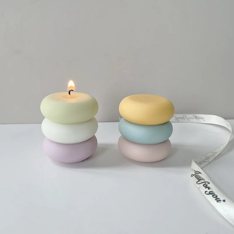 Geometric scented candle ornaments silicone mold DIY fragrance diffuser stone ornaments handmade soap mold