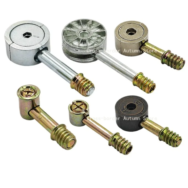 Super heavy duty four-in-one four-screw eccentric wheel spiral locking furniture assembly bed table connection fasteners