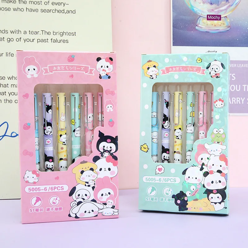 

24pcs/ лот Sanrio Kuromi мелодия Panda пресса гель Пен мило 0,5 мм черные чернила подписи ручки рекламные школьные принадлежности офиса