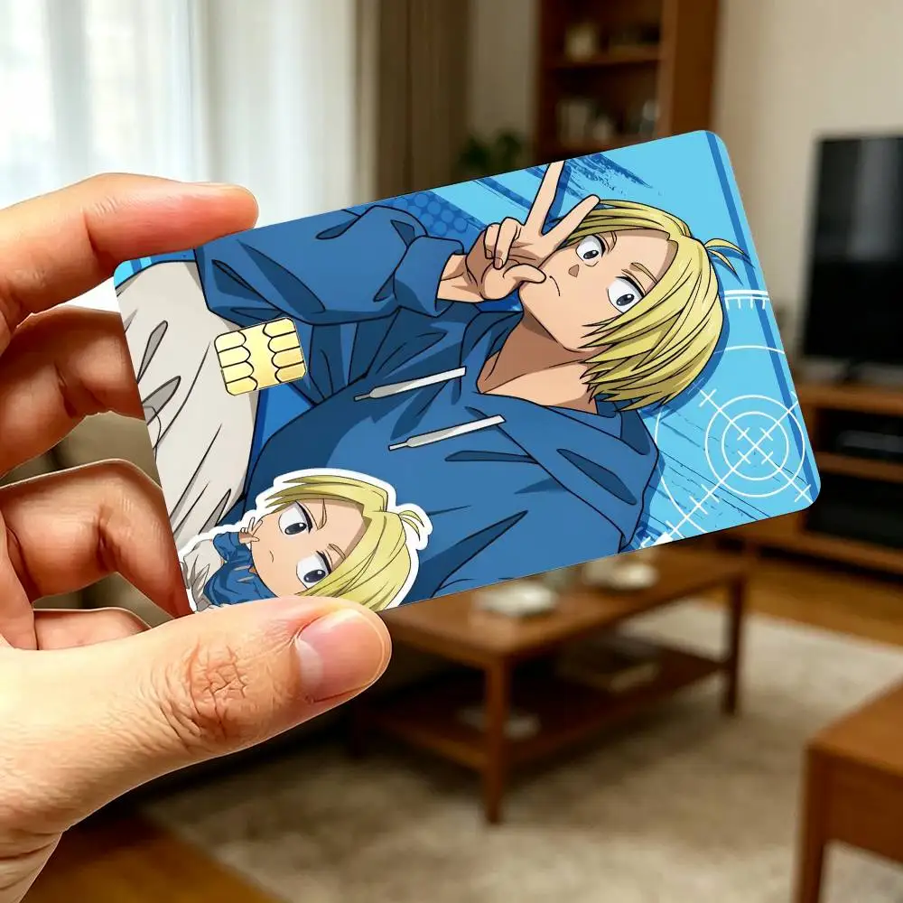 S-Shin Asakura Sakamoto Days Anime High‑Def Game Chip Decals Credit Card Tiny Waterproof Vinyl Decor Practical Present