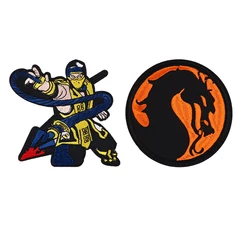 3D Action Fighting Games Patch Dragon Embroidered Patches For Clothing DIY Iron on Patches For Jacket Jeans Sew Stickers