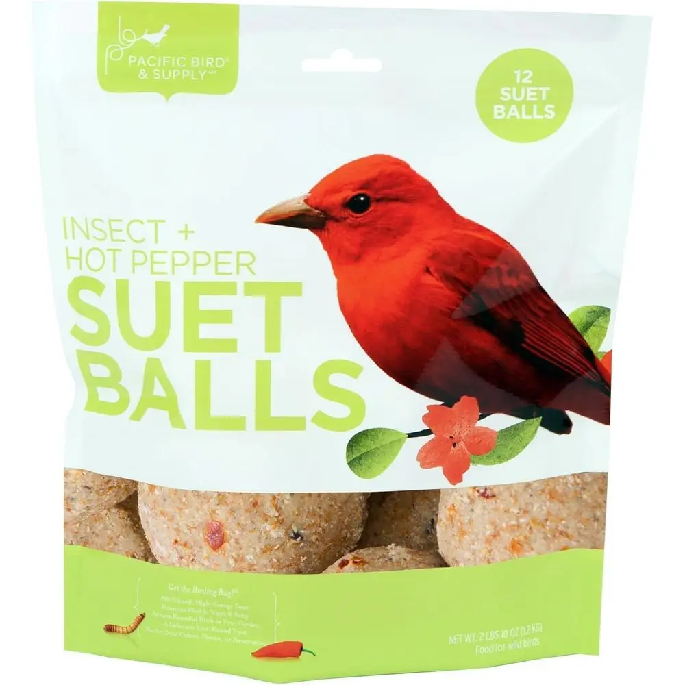 

12 Pack Insect-Attracting Hot Pepper Suet Balls
