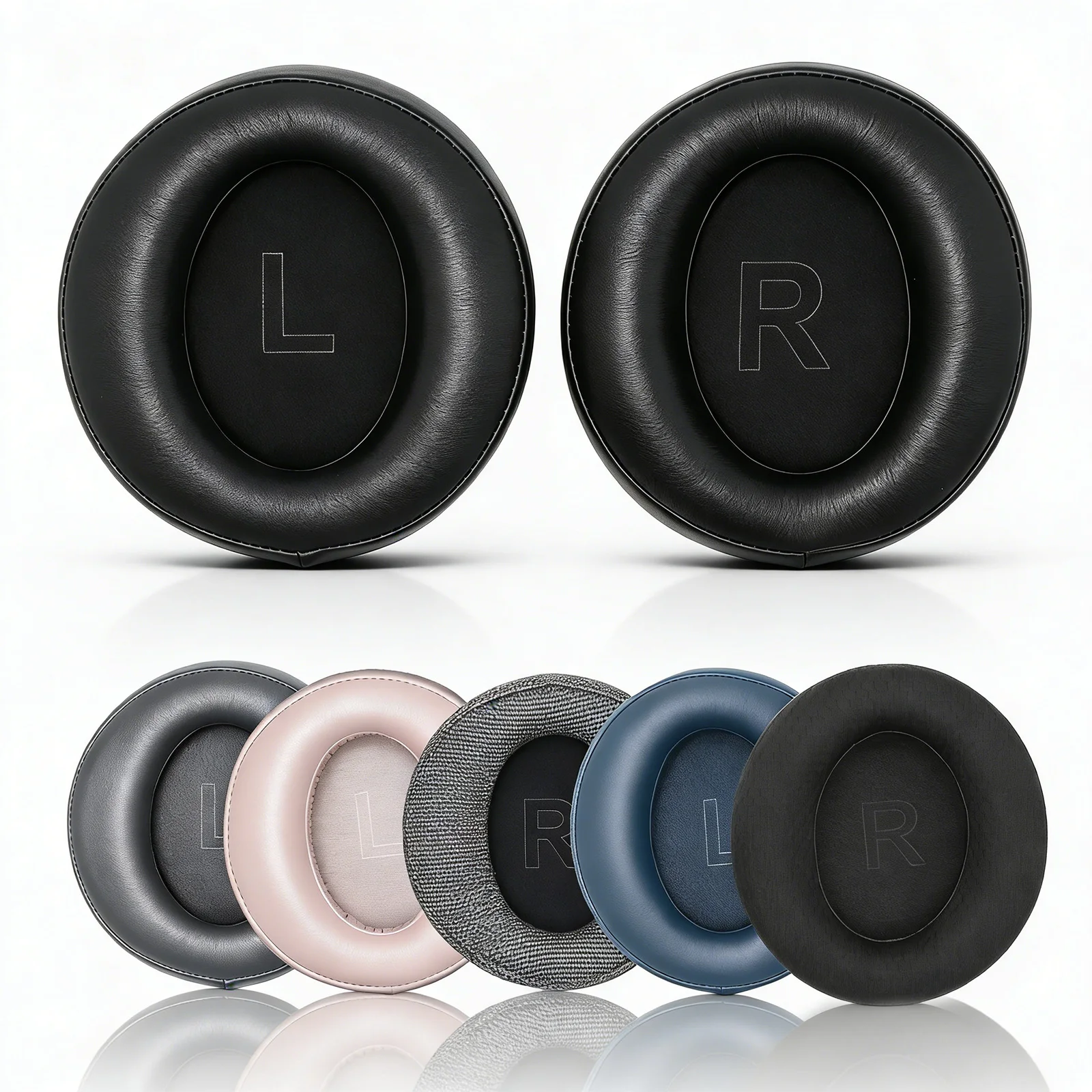 Replacement Ear Pads for Anker Soundcore Life Q35 Headphones Soft Memory Foam Ear Cushions Protein Leather Linen Mesh