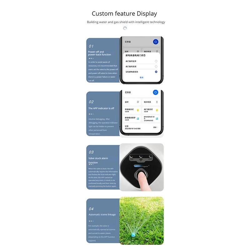 Smart Wifi Water Vavle Gas Shutoff per APP Wireless Control Timer Alarm Automation Linkage Valve Alexa Comparible