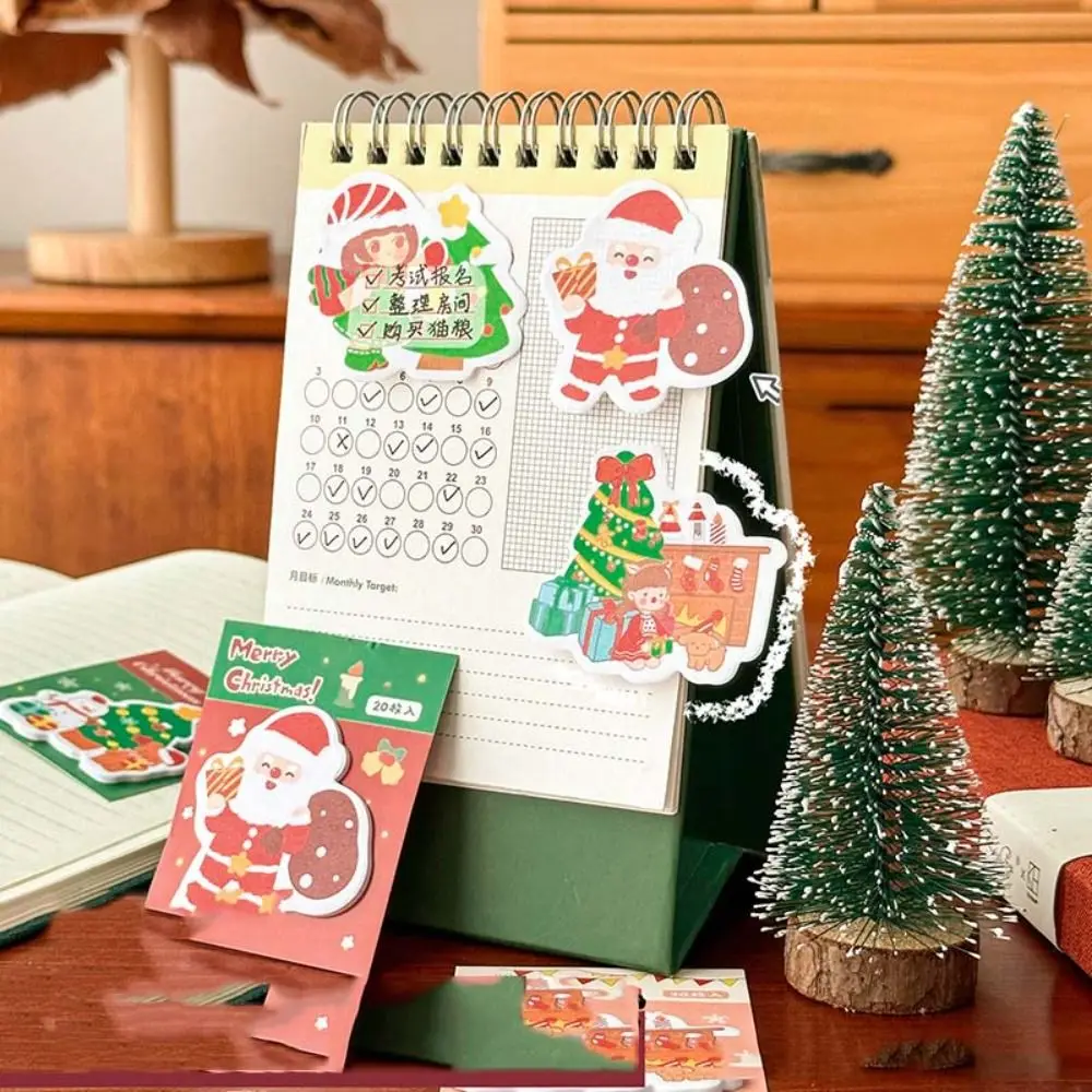 

DIY Journal Christmas Christmas Sticky Notes N Times Cartoon Christmas Memo Pad Adhesive Cute Portable Notepad Post Office Notes