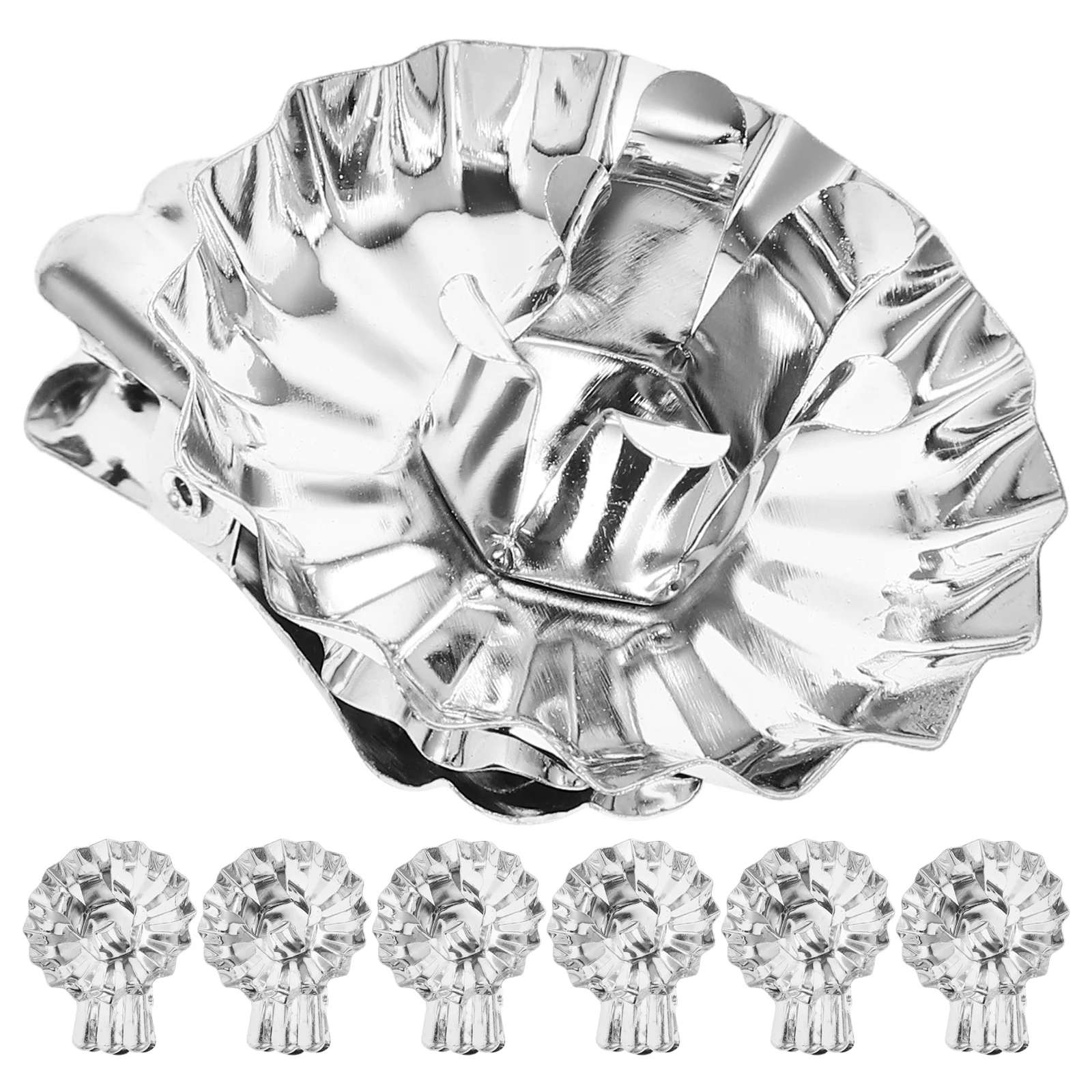 

36Pcs Candlestick Holders Clips Silver Flower Shaped Christmas Tree Decoration Gifts Christmas Holder Stand Clip