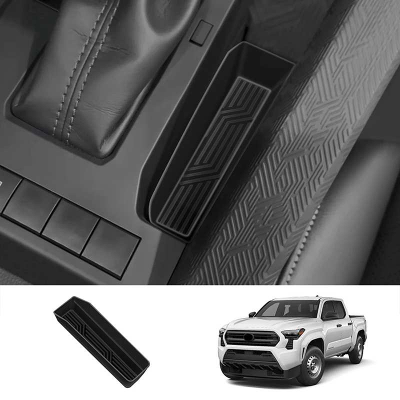 Car Gear Shift Storage Box Center Console Side Storage Box For Toyota TACOMA 2024 Car Interior Parts