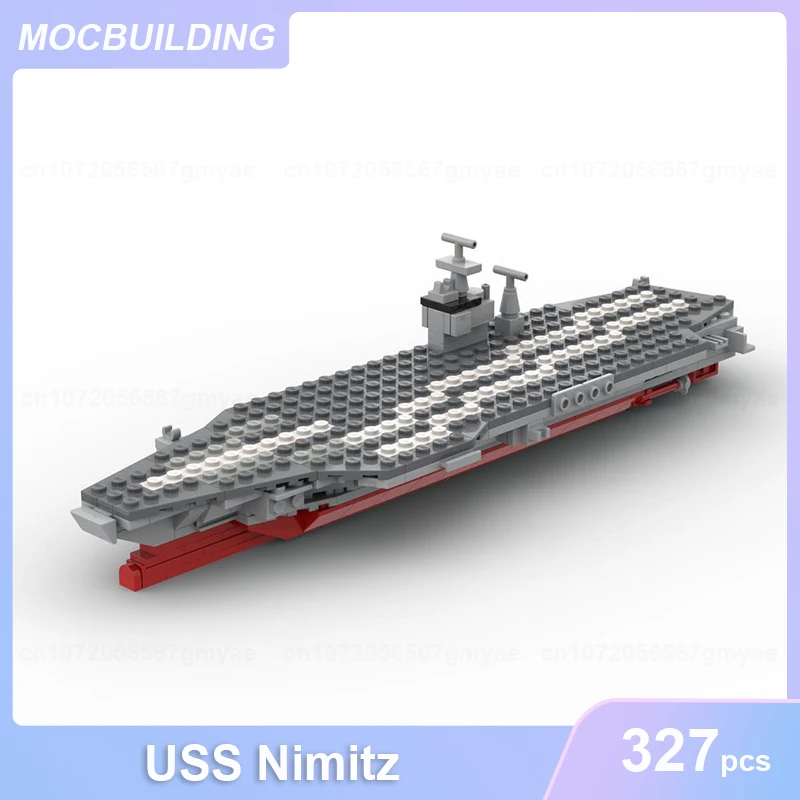 USS Nimitz (CVN-68) 1:1000 Scale Model MOC Building Blocks DIY Assemble Bricks Educational Creative Collection Toys Gifts 327PCS