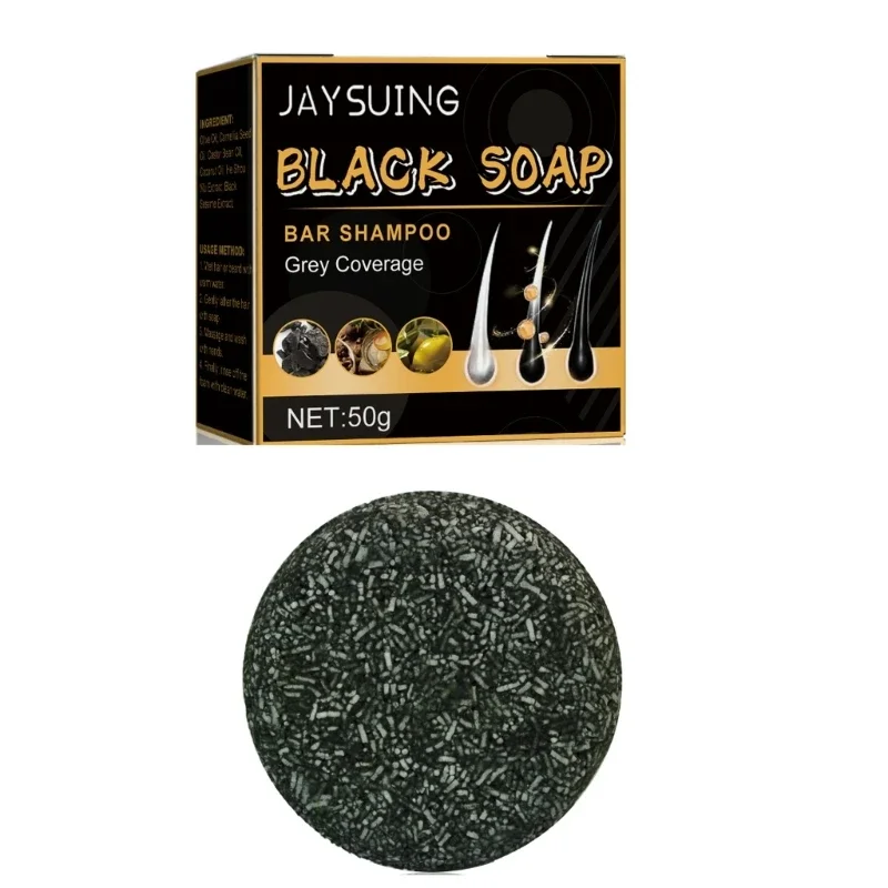 

Sdatter Jaysuing Polygonum Soap Hair Darkening Shampoo Bar Women Men Hair Solid Nourish Hair Roots Soap Various Styles of Soap B