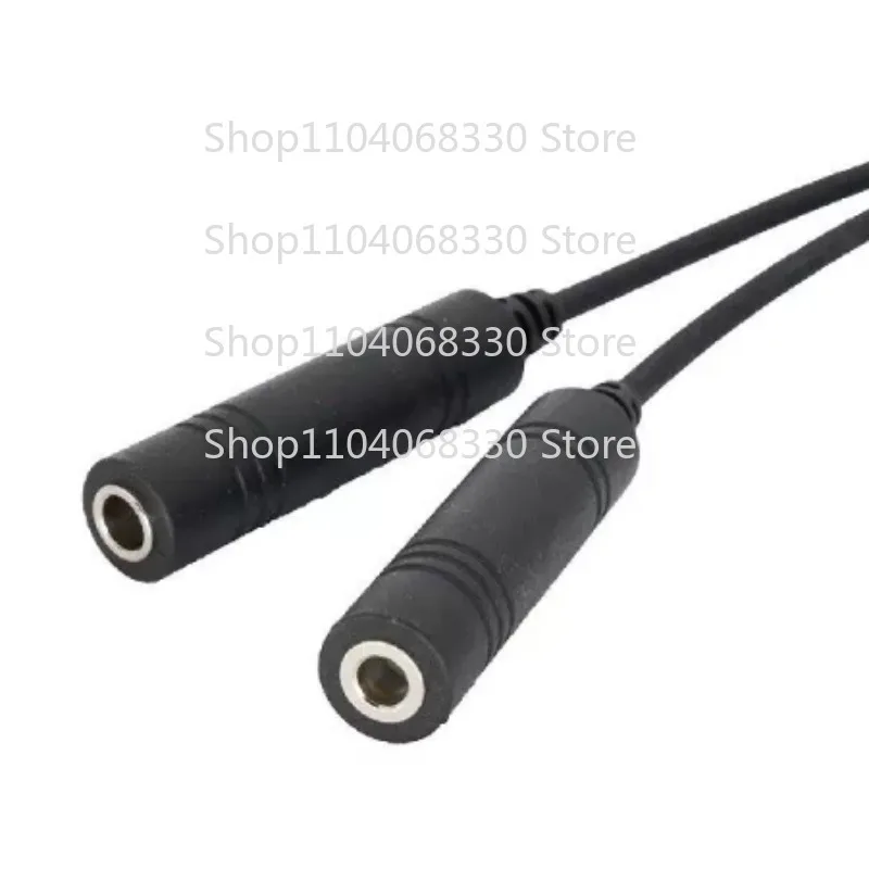GA Dual Plugs To Airbus 5 Pin XLR Adapter Black GA Dual Plugs Male To XLR Female Converter for Aviation Communication