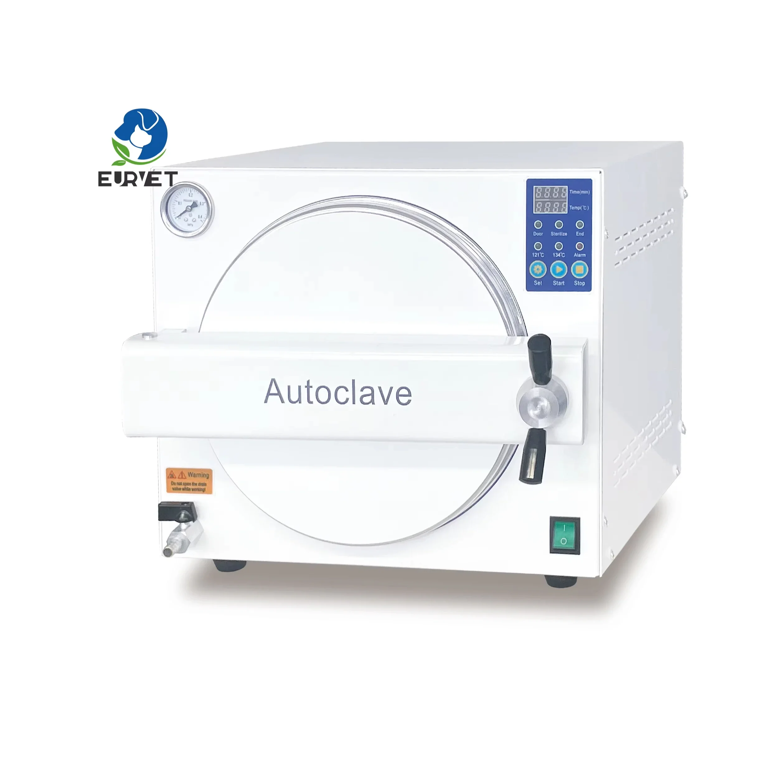 EUR VET Professional Small Capacity Clinic Desktop Dental Autoclave Table Top Steam Sterilizer Class N Autoclave