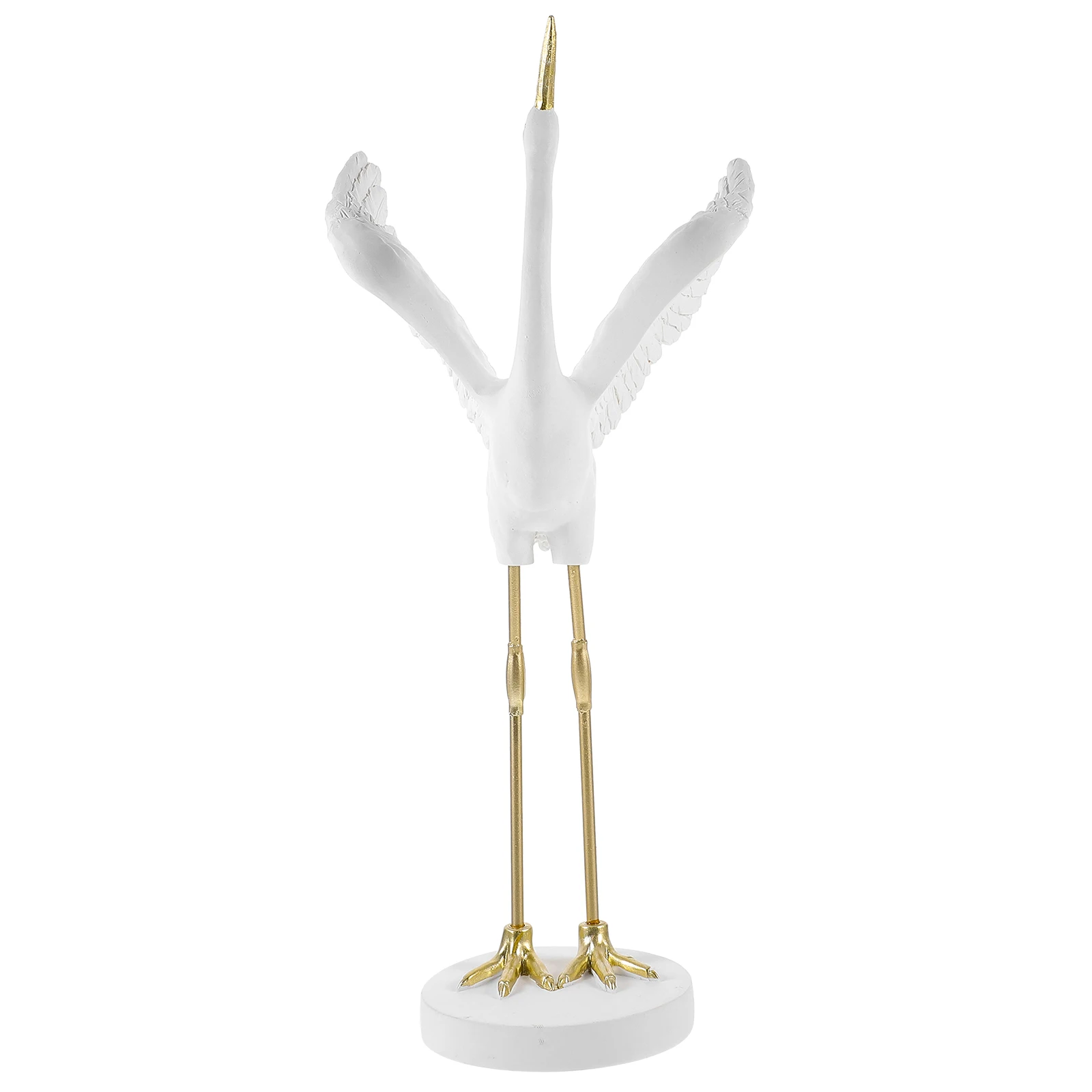 

1Pcs Exquisite Crane Decor Resin Material Household Ornament Modern Light Luxury Decor Crane Resin Crafts