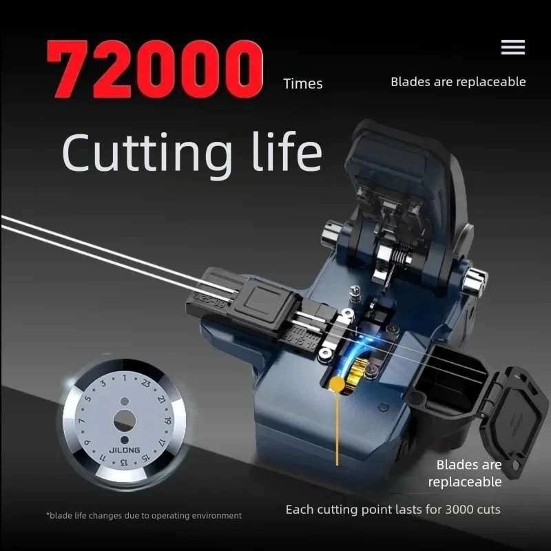 

JIlong Automatic Fiber Optic Cleaver - High Precision, One-Step Operation for Fusion Splicer