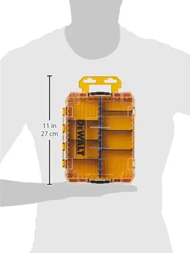ツールボックスオーガナイザー、小型工具やアクセサリー用の8コンパートメント中型タフケース