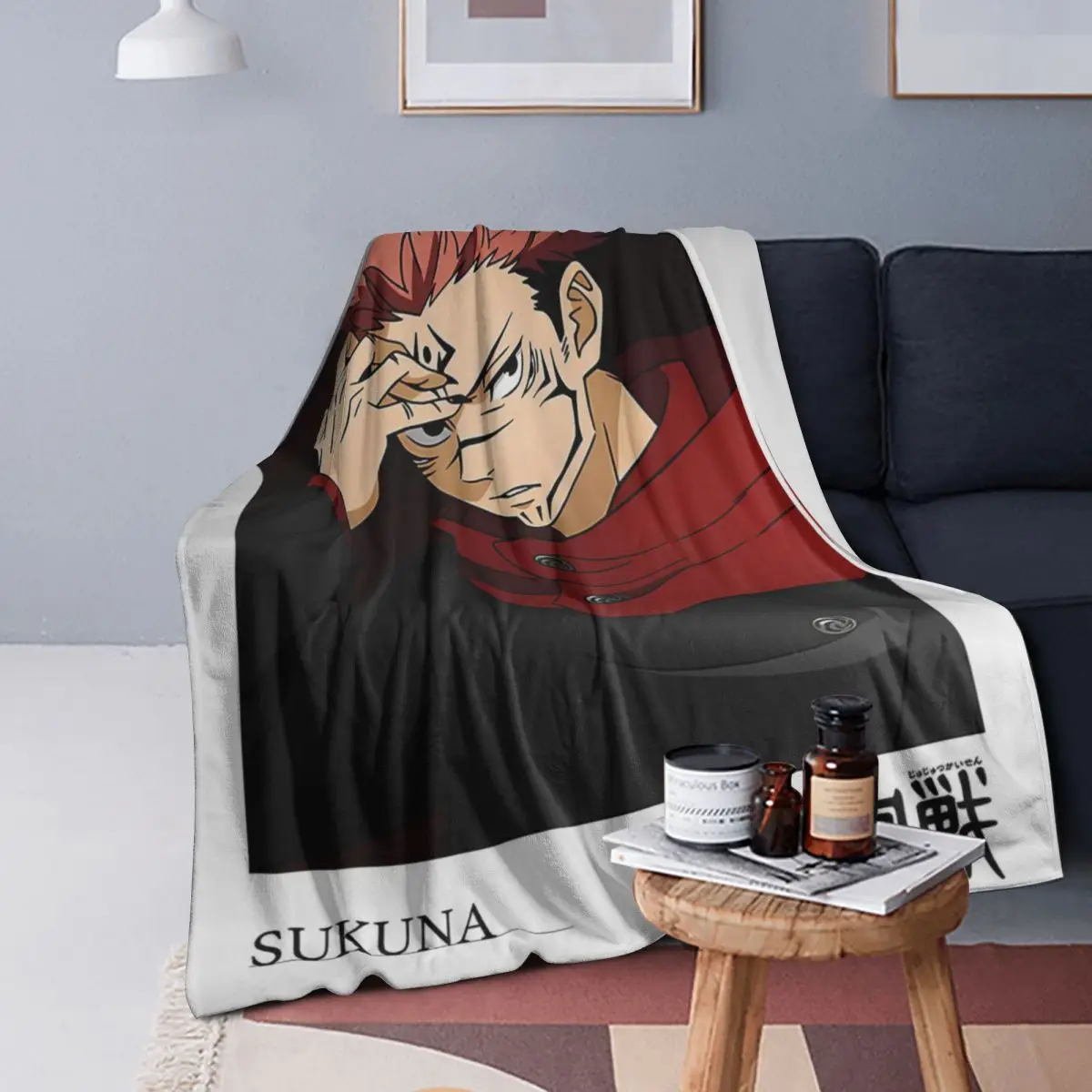 

Одеяла Sukuna Ryomen-Jujutsu Kaisen, мягкое теплое фланелевое одеяло, плюшевое одеяло для кровати, гостиной, пикника, путешествий, дома, дивана