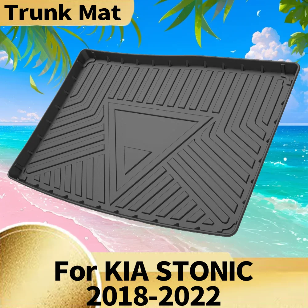 

Для KIA STONIC 2018 2019 2020 2021 2022, всепогодная подкладка из ТПЭ, нескользящие коврики в багажник, водонепроницаемый лоток для багажника, ковер в багажник