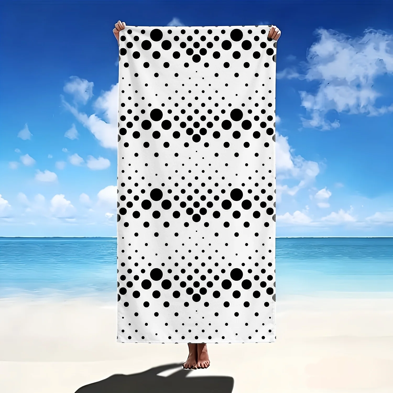 Dollar Bill Full Print Beach Towel Money Theme Design For Party Sunbathing Travel Essential Summer Decor